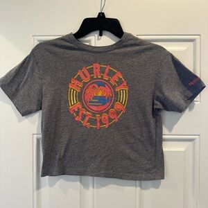 Hurley Kids' Gray Graphic Tee - Palm Logo